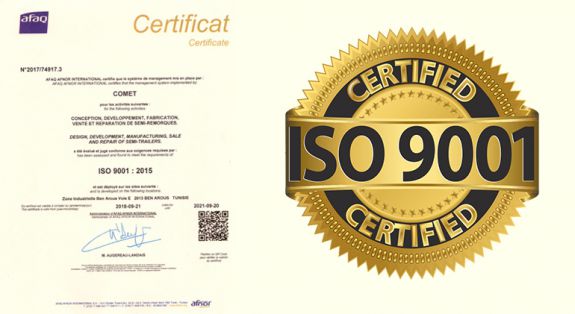 CERTIFICATION ISO 9001 V2015