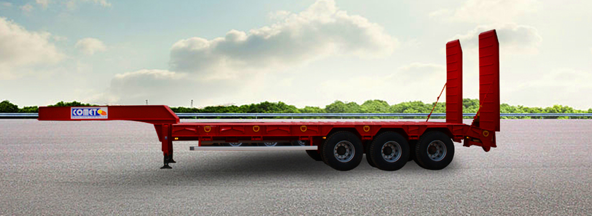 Ce porte-engins léger à 3 essieux est dédié au transport de différents types de matériels dont les dimensions peuvent attein