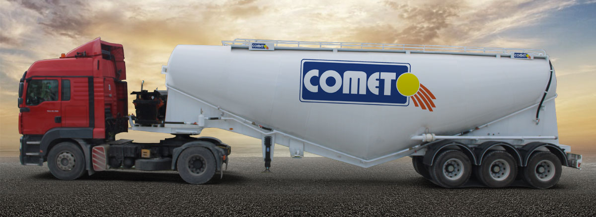 La semi-remorque citerne à ciment 50m3 COMET est fabriquée en acier de très haute qualité pour assurer une meilleure longévit&eacut