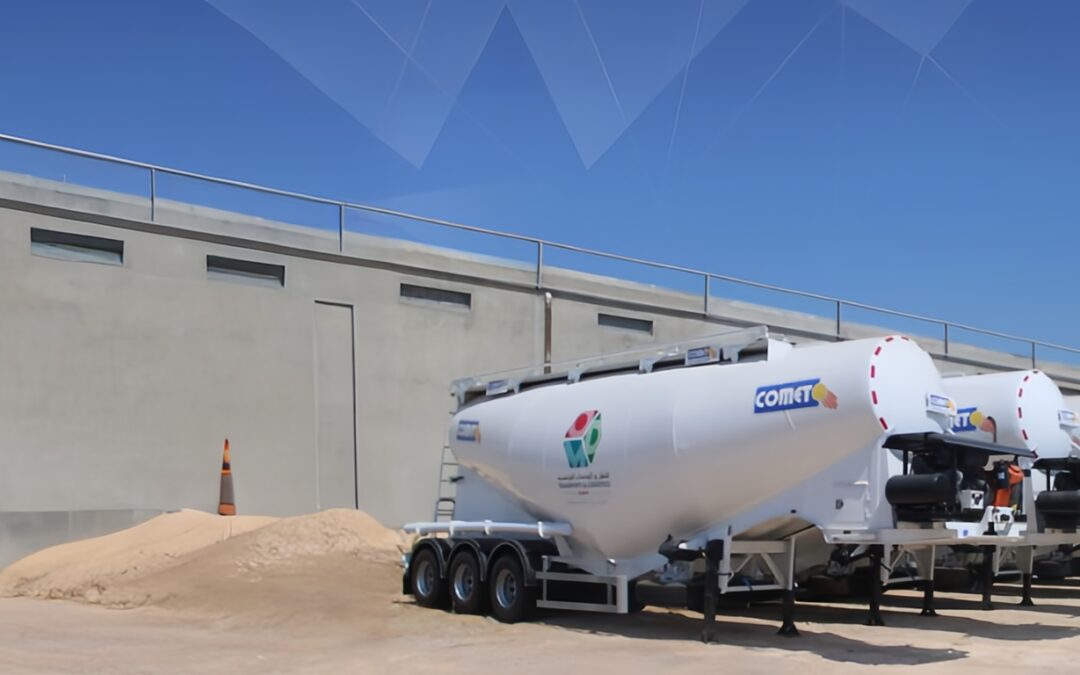 Exportation d’un premier lot de semi-remorques citernes à ciment de 42mᵌ